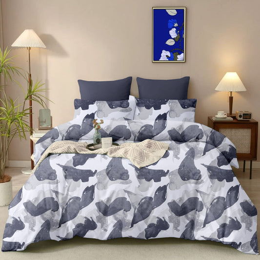 Gloria Monochrome Leaf Whisper Bedsheet Set