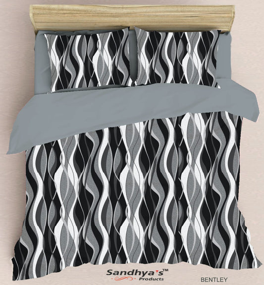 Bentley 4-Piece Wave Stripe Cotton Bed-in-a-Bag Set
